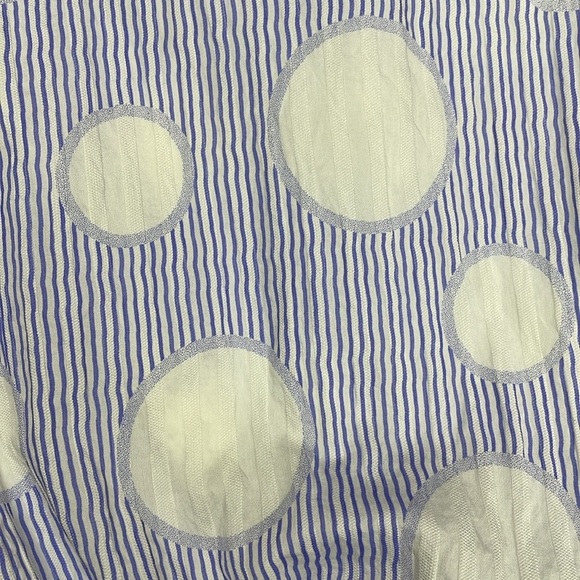 Patrizia Luca Dot Striped Oversized Cocoon Short Sleeve Shirt Lagenlook L/XL - Picture 11 of 12